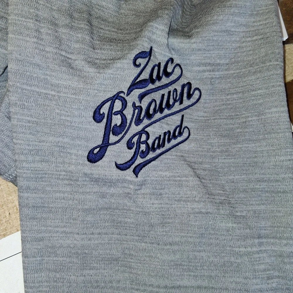 Vineyard Vines Performance Zac Brown Band Gray 1/4 zip Mens Large - Picture 8 of 15